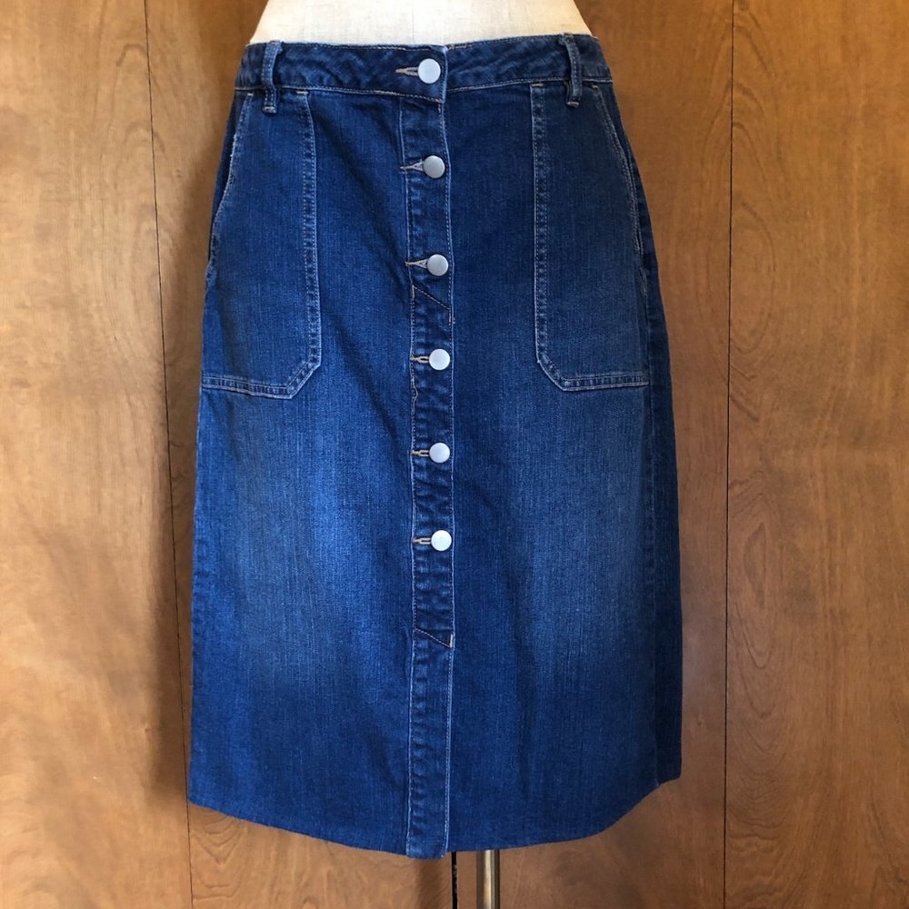 Est.1948 Denim Button Down, 4 Pockets, Pencil Skirt